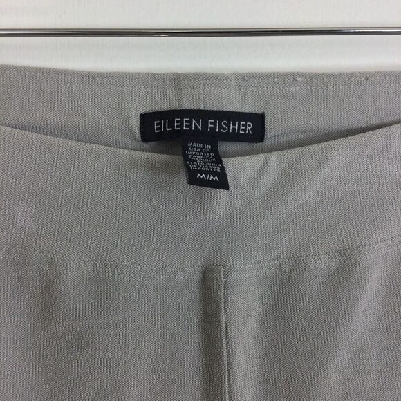 Eileen Fisher Womens Viscose Pull on Stretch Casual Tapered Pants Gray Sz Medium - Picture 3 of 10
